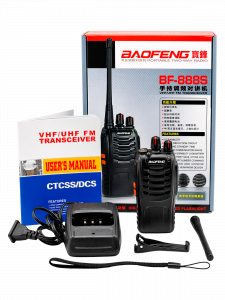 Комплект раций (радиостанций) Baofeng BF-888S (2 штуки) черные